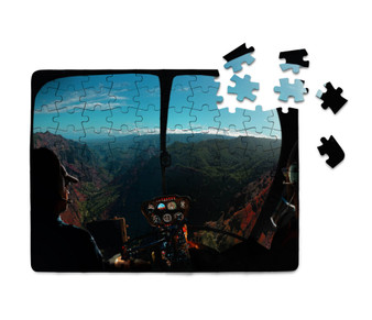 Beautiful Scenary Through Helicopter Cockpit Printed Puzzles