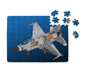Graphical Fighting Falcon F16 Printed Puzzles