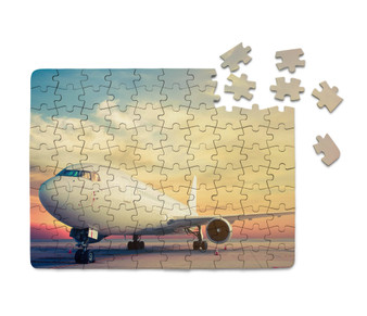 Parked Aircraft During Sunset Printed Puzzles