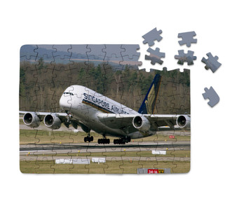 Departing Singapore Airlines A380 Printed Puzzles