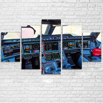 Airbus A350 Cockpit Printed Multiple Canvas Poster