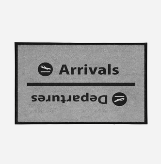 Arrival and Departures 4 (Gray) Designed Door Mats