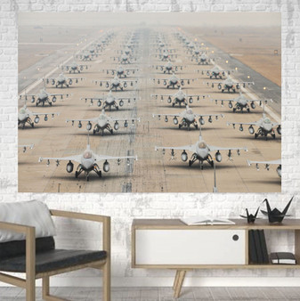 Military Jets Printed Canvas Posters (1 Piece)