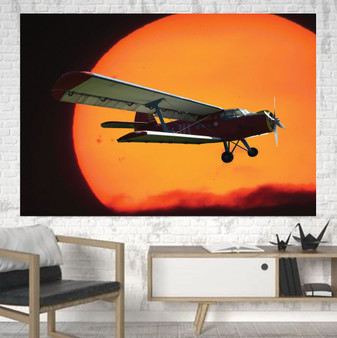 Amazing Antonov-2 With Sunset Printed Canvas Posters (1 Piece)