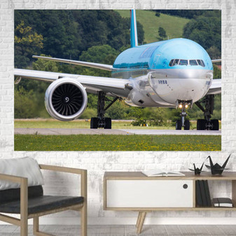 Face to Face with Korean Airlines Boeing 777 Printed Canvas Posters (1 Piece)