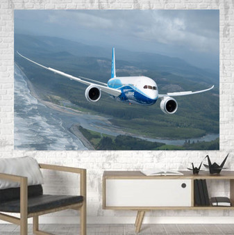 Cruising Boeing 787 Printed Canvas Posters (1 Piece)