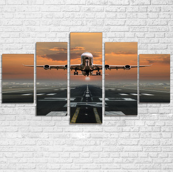 Aircraft Departing from RW30 Printed Multiple Canvas Poster