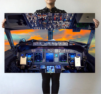 Amazing Boeing 737 Cockpit Printed Posters