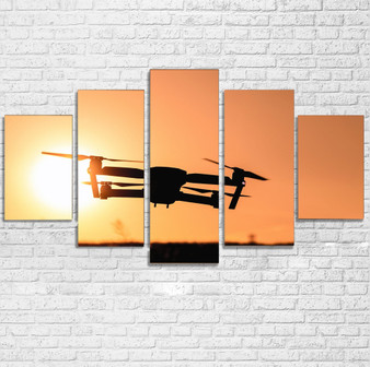 Amazing Drone in Sunset Printed Multiple Canvas Poster