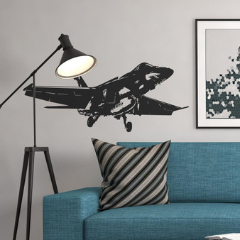 Amazing Military Aircraft on Departure Designed Wall Sticker