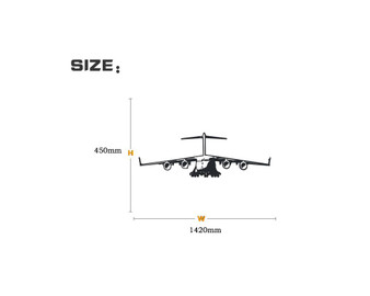 Face to Face with Military Cargo Aircraft Designed Wall Sticker