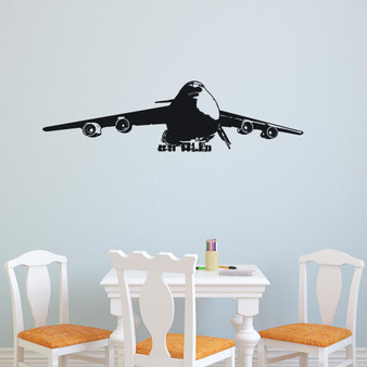 Military Cargo Aircraft Designed Wall Sticker