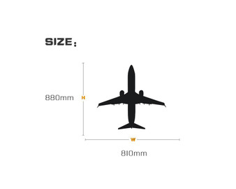 Plain Aircraft Designed Wall Sticker