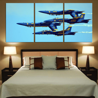 US Navy Blue Angels Printed Canvas Posters (3 Pieces)