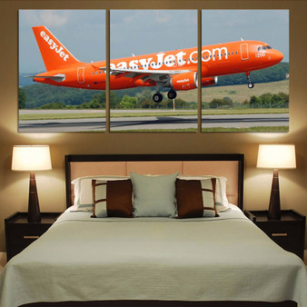 EasyJet's 200th Aircraft Printed Canvas Posters (3 Pieces)