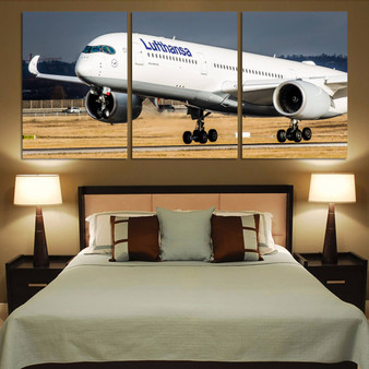 Lufthansa's A350 Printed Canvas Posters (3 Pieces)