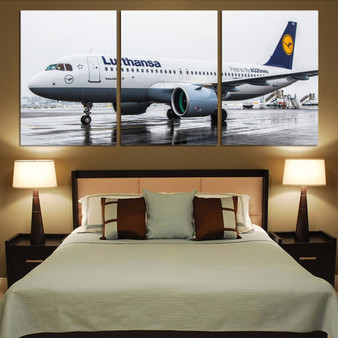 Lufthansa's A320 Neo Printed Canvas Posters (3 Pieces)