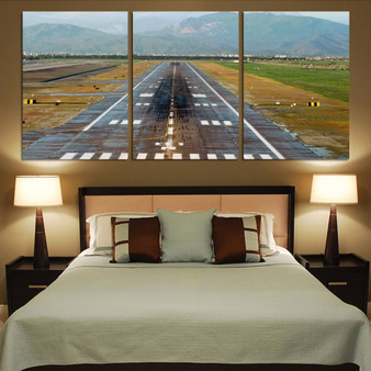 Amazing Mountain View & Runway Canvas Posters (3 Pieces)