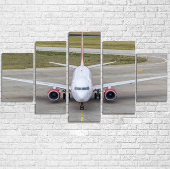 Face to Face with Boeing 737 Printed Multiple Canvas Poster