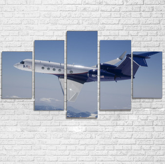 Cruising Gulfstream Jet Printed Multiple Canvas Poster