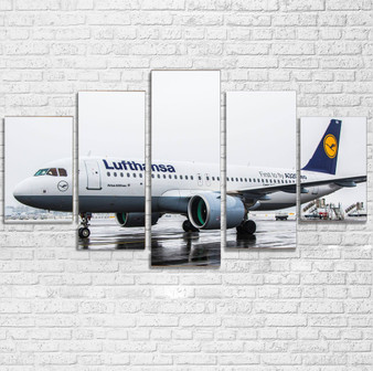 Lufthansa's A320 Neo Printed Multiple Canvas Poster