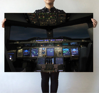 Airbus A380 Cockpit Printed Posters