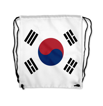 South Korea Flag PrintedDrawstring Bags