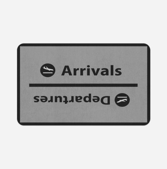 Arrival and Departures 4 (Gray) Designed Bath Mats