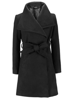 Pure Color Turn-Down Collar Wool Coats