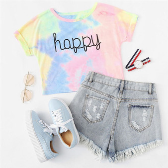 Happy Pastel Tie Dye Tee