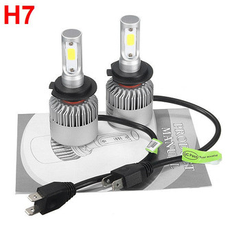 72W 8000LM COB LED Car Headlights Bulbs Fog Lamps H4 H7 H11 9005 9006 6500K White 2PCS
