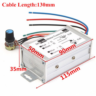 12V 24V 20A Max PWM DC Motor Stepless Adjustable Speed Controller 25kHz