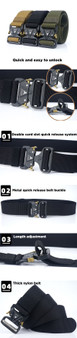 ENNIU W43S 125cm 4.3cm Military Tactical Belt Heavy Duty Punch Free Nylon Waist Belt Adjustable Durable Casual Belt