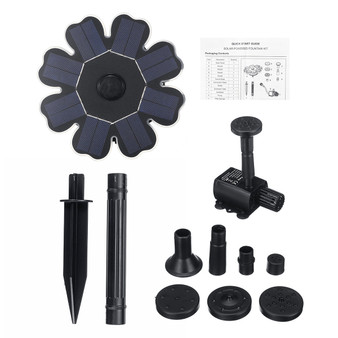 Solar Water Panel Power Fountain Pump Kit Pool Garden Pond Watering Submersible