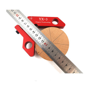 Drillpro YX-3 Woodworking Magnetic Center Scriber Finder 45 90 Degrees Angle Line Caliber Ruler Metric and Inch Wood Measuring Scribe Tool