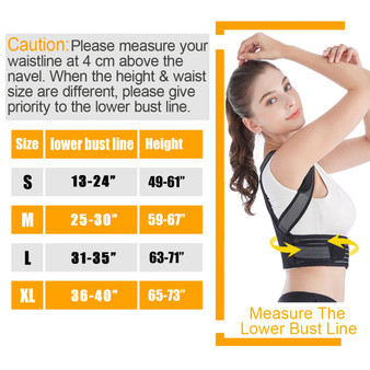 Back Posture Corrector Adjustable Back Brace Shoulder Posture Correction Lumbar Waist Support Belt Pain Relief