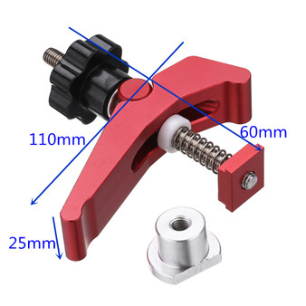 Drillpro Aluminum Alloy Quick Acting Hold Down Clamp T-Slot T-Track Clamp Set Woodworking Tool