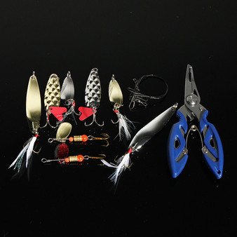 ZANLURE 101Pcs Fishing Lure Spinners Plugs Spoons Soft Bait Pike Trout Salmon+Box Set