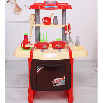 22Pcs/22+46Pcs Simulation Kitchen Role Play Cooking Set Toys with Sound Light for Kids Gift