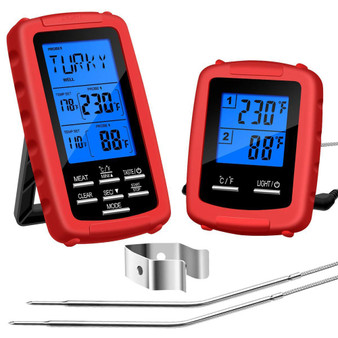 Bakeey Kitchen Food BBQ Thermometer Wireless Dual Channel Digital Display Thermometer