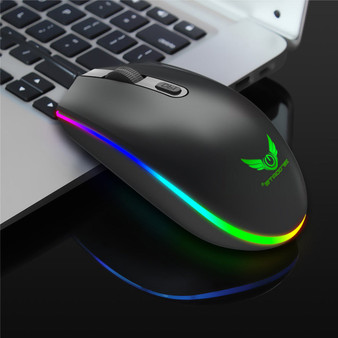 ZERODATE S900 RGB Wired Gaming Mouse 1600DPI 4 Buttons Optical Mouse for Computer Laptop PC Gamer (Black)