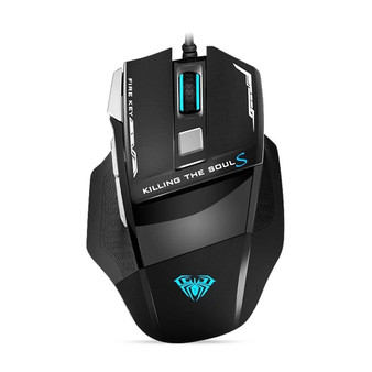 AULA S12 Wired Gaming Mouse 3500DPI 6 Gears Adjustable Avago Customized Chip Macro Programming RGB Mouse For Laptop Desktop PC