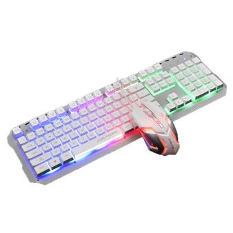 Glowing Keyboard Mouse Combo 104 Keys USB Wired RGB Backlight Desktop Keyboard Mouse Gaming for PC Laptop Gamer