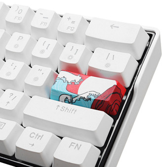 4 Keys Coral Sea Supplement Keycap Set OEM Profile PBT Sublimation Keycaps for Mechanical Keyboard