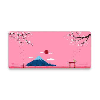 Akko Mount Fuji Sakura Keyboard & Mouse Pad Large Mouse Pad Keyboard Mat for Home Office