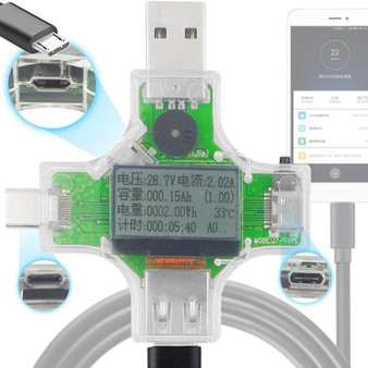 Bakeey 2 in 1 Type C USB Tester Power Meter Testers LCD Digital Multimeter Voltage Current Meter