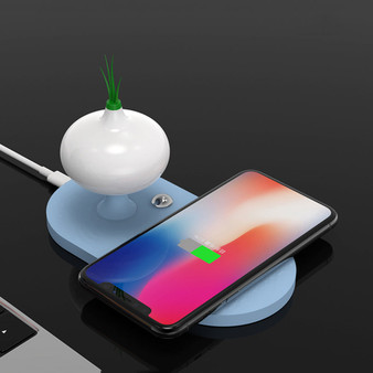 Bakeey 7.5W 10W Onion Head Night Light Smart Fast Charging Wireless Charger For iPhone XS 11 Pro Huawei P30 Pro Note10