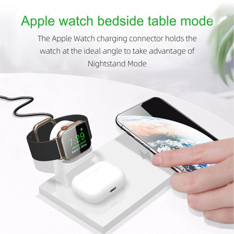 Bakeey 3 in 1 QI Wireless Charger Dock for Apple Watch for iPhone 12 Mini/12 Pro/12 Pro Max for AirPods 2 Pro