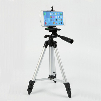 4 Sections Aluminium Camera Tripod Phone Stand With PhonE Mount For Iphone Samsung Xiaomi Huawei