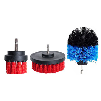 3Pcs 2/3.5/4 Inch Electric Drill Brush Tile Grout Power Scrubber Tub Cleaning Brush Red Blue Yellow